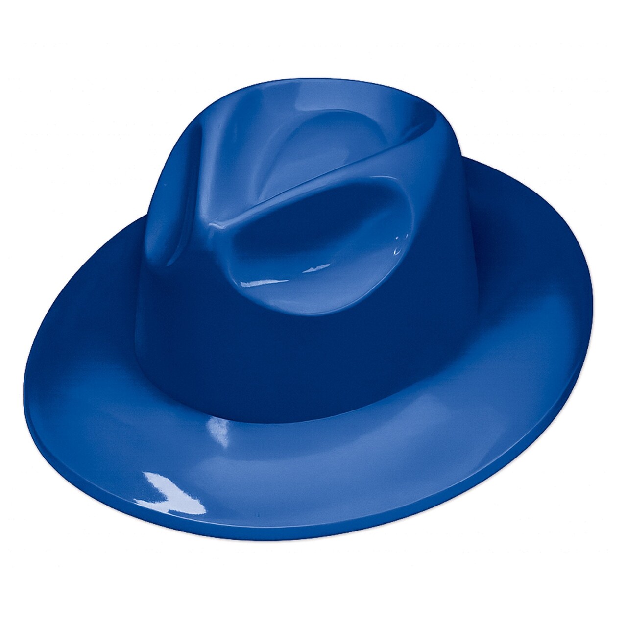 25 Pack Bulk Blue Plastic Fedora Hat Spirit & School Event Ready